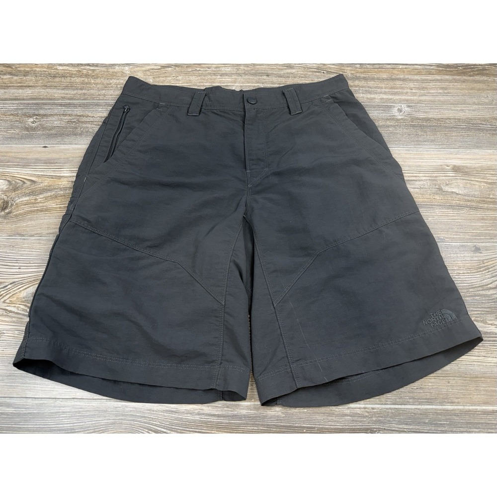 The North Face Men's Utility Hiking‎ Climbing Grey Nylon Shorts Size 32 DEFECTS!